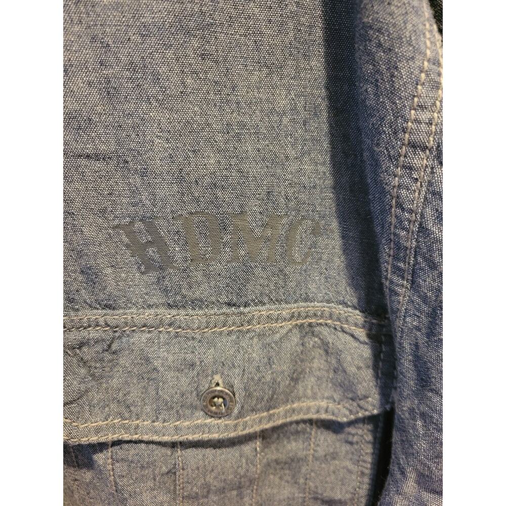 Harley Davidson Men's Size XXL Denim LS Metal Button Shirt - Picture 3 of 7